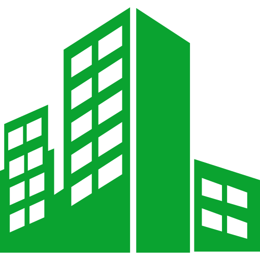 Used Cooking Oil Pickup & Collection 7 Green building icon representing commercial businesses or facilities.